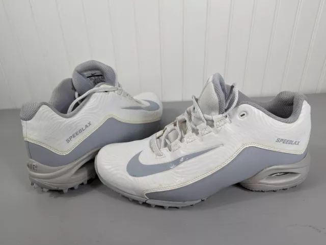 Nike Speedlax Womens Lacrosse Cleats Sz 9.5 Dynamic FitWhite Silver 807143-100