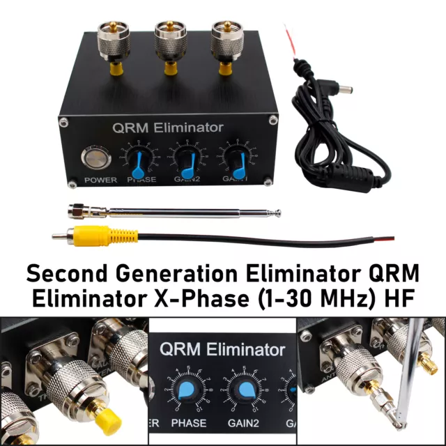 QRM Eliminator X-Phase (1-30 MHz) bandes HF deuxième génération Aluminium