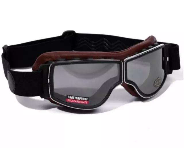 Baruffaldi Jtt Classic Motorcycle Goggles - Chocolate - **Brand New** (500121) Baruffaldi Jtt Classic Motorcycle Goggles - Chocolate - **Brand New** (500121)