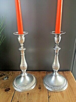 VINTAGE Viners di Sheffield ALFA PIASTRA Candela Candela Bastone 14cms alto portacandele 