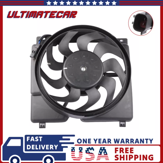 Radiator Cooling Fan Assembly For 1997-01 Jeep Cherokee L6 4.0L Left Drive Side