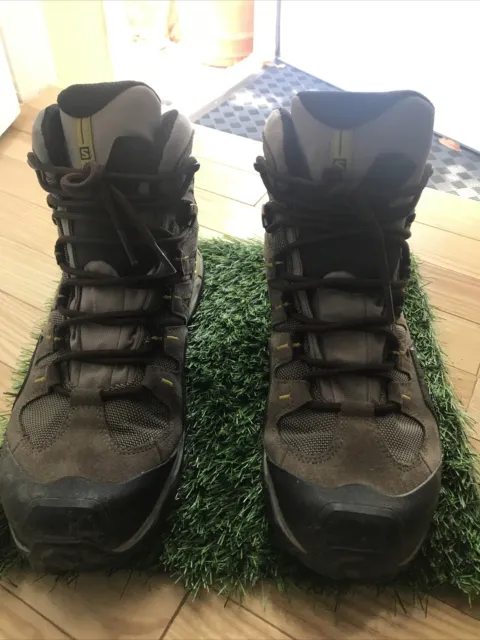 SALOMON CONQUEST GTX Mid Gore-Tex Hiking Shoes Boots Mens 8.5 Brown ...