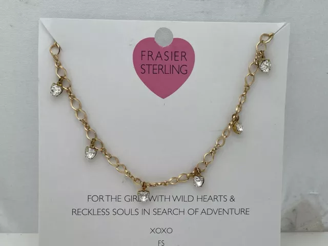 Frasier Sterling Necklaces Gold plated It's complicated Choker Crystal Jewelry