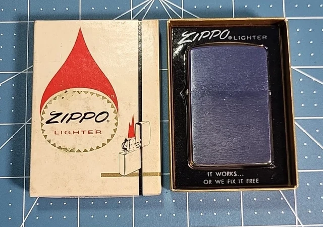 Vintage Zippo Lighter No. 200 Brush Finish New Old Stock