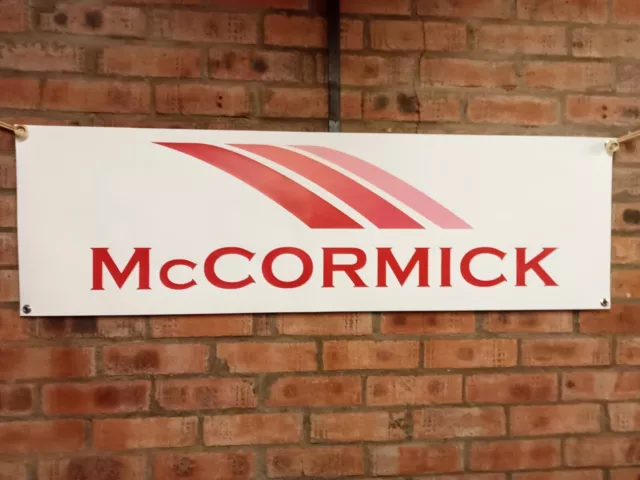 McCORMICK TRACTOR   large pvc WORK SHOP BANNER garage man cave show banner
