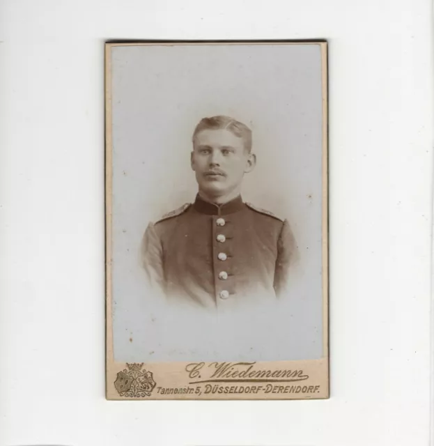 CDV Foto Soldat - Düsseldorf Derendorf um 1900
