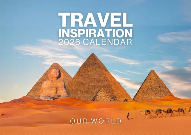 TRAVEL CALENDAR 2026 Travel Inspiration Wall Calendar 2026 Large 12 ...