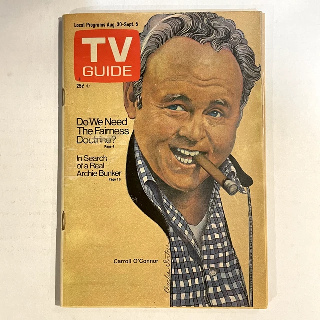 1975 TV GUIDE Archie Bunker Carroll O'Connor NY Metro Edition £7.05