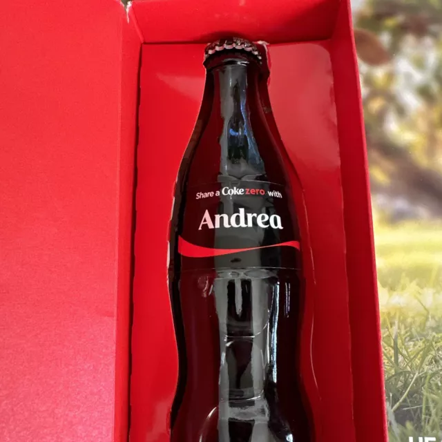 Share a Coke with Andrea - 8 oz Coca Cola Coke Bottle- NOS