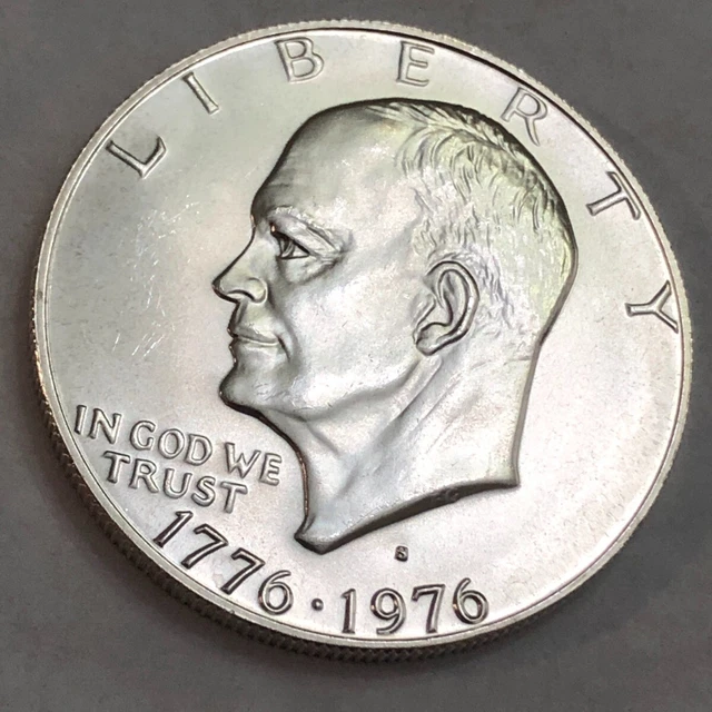 Bicentennial 1776-1976S 40% silver gem BU Eisenhower IKE dollar.  #2