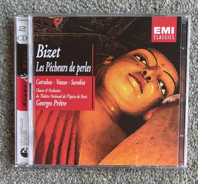 Bizet: Les Pecheurs De Perles - Cotrubas, Vanzo, Sarabia 2 CD Set (1990) VG EB03