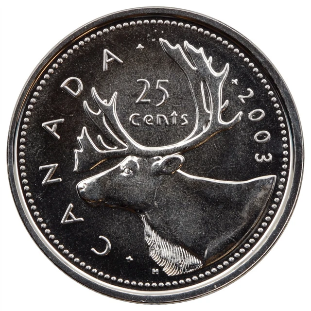 2003Wp Canada 25 Cents Proof-Like Quarter Coin