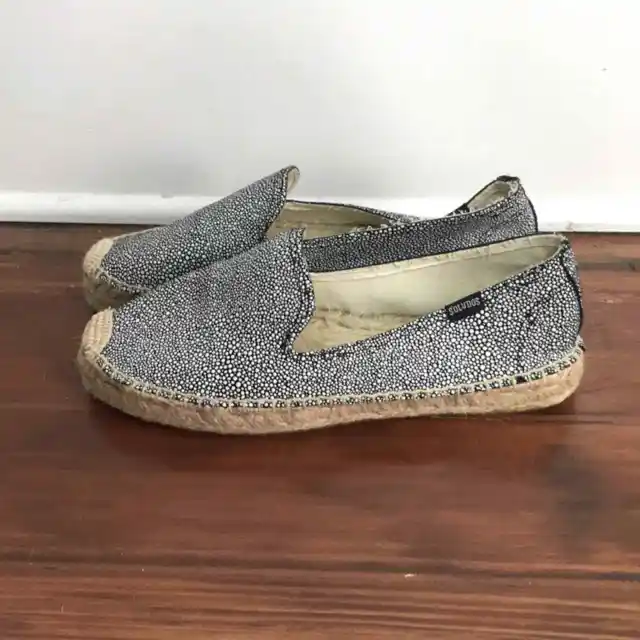 Soludos pebbled leather espadrilles sz 9