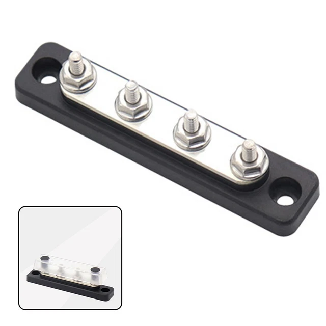 Pratico Busbar 12V/24V 4 Pin BORCHIE 1 Pz 100A 100A Valutazione 4 VIE AUTO