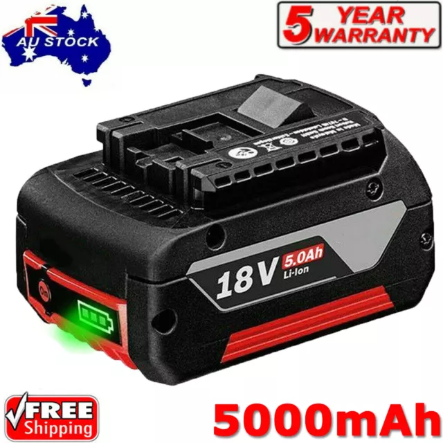 18V 5.0Ah Power Battery For Bosch BAT609 BAT618 17618 25618-01 with Fuel Guage