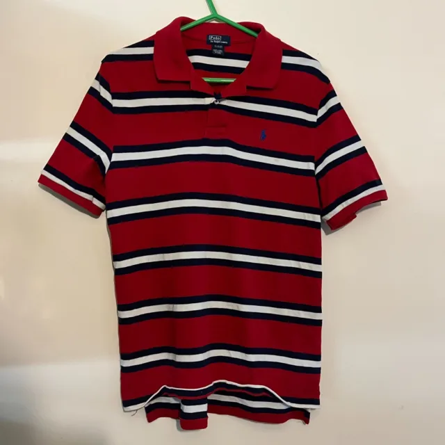 Polo Ralph Lauren Men's 18-20 Yrs XL Red Classic Logo Polo T Shirt Top