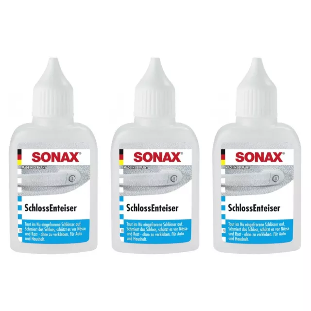 3x Sonax Türschlossenteiser Schlosseinteiser 50 ml