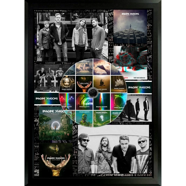 Imagine Dragons Framed Cd Poster Night Visions Smoke Evolve Origins Art