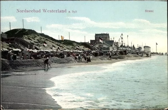 Ak Westerland auf Sylt, Strand - 2841339