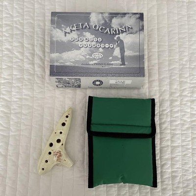 Osawa  Ocarina T-3G soprano G tube ivory soft case Pottery Musical Instruments