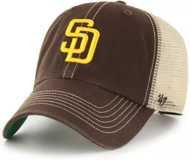 San Diego Padres 47 Cappellino da baseball marrone pulito per peschereccio da traino