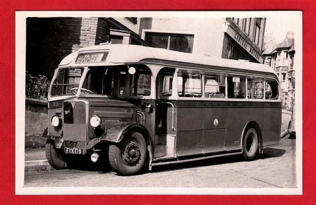 BUS PHOTO ~ Gelligaer UDC 23: FTX175 - 1946 Duple AEC Regal O662 £3.50 ...