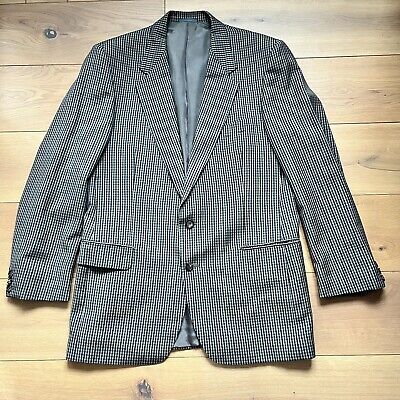 JAEGER Men's Pure New Wool Blazer/Jacket 40 Brown Mix Made In GB Vintage 1980's