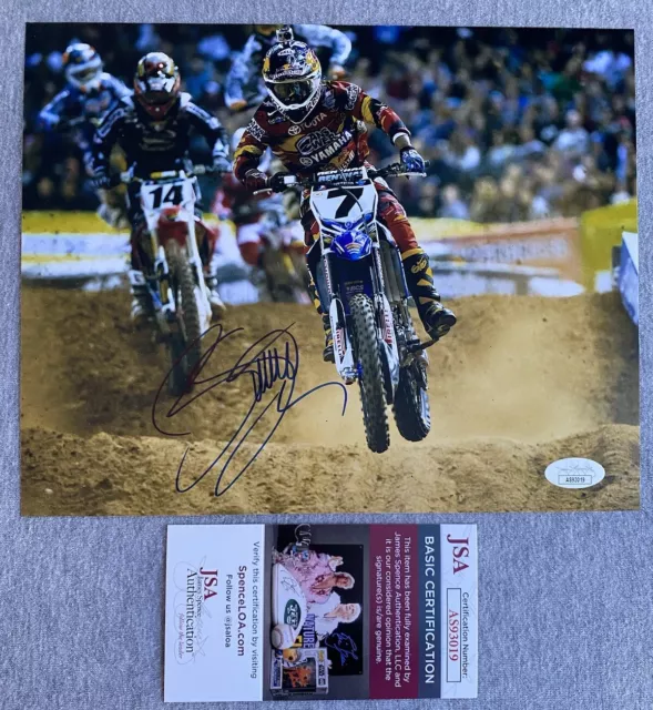 MOTOCROSS RACING JAMES BUBBA STEWART AUTOGRAPH 8x10 PHOTO YAMAHA JSA AS93019