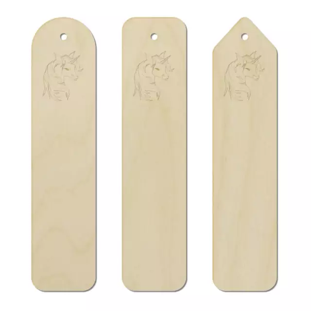 3 x 'Beautiful Unicorn' Birch Bookmarks (BK00008935)