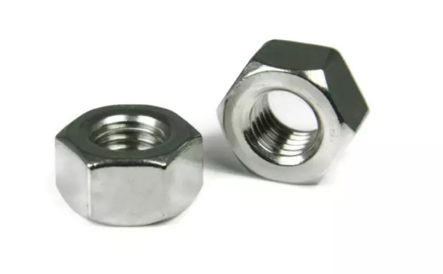 UNC Hexagon Hex Full Nut Zinc 1/4 5/16 3/8 7/16 1/2 5/8 3/4 BZP