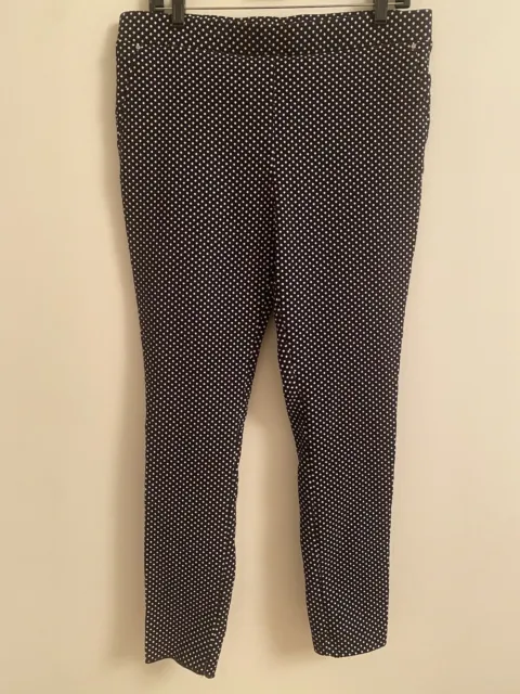 Womens XL Jones New York Polka Dot Black and White Cropped Pants