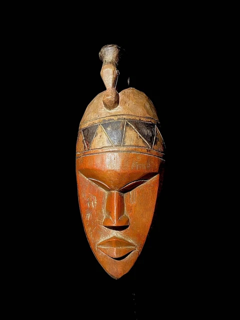 Masque Africain Ancien En Bois Sculpté - Tribu Dan - Côte D'Ivoire/Libéria - Vintage