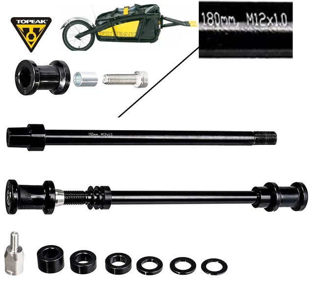 TOPEAK VÉLO REMORQUE SteckachsenKit pour Journey Remorque M12 X 1,0 Tx