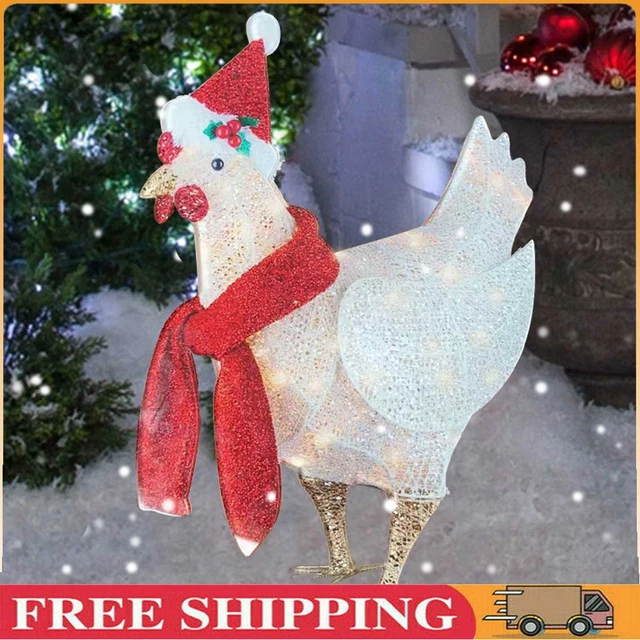 Huhn Weihnachten Ornamente Hofkunst Gartenstatuen Ornamente Outdoor Rasendekor