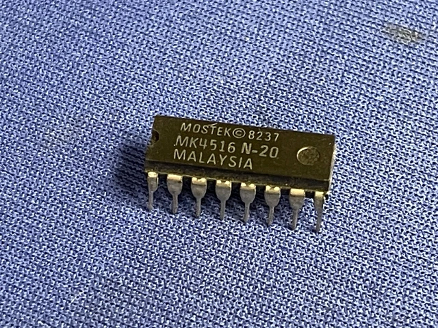 MK4516N-20 MOSTEK DRAM 16-Pin DIP MK4516N RARE VINTAGE 1982 COLLECTIBLE LAST ONE