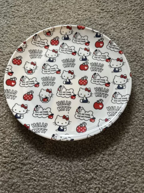 Hello Kitty & Apple Melamine Plate Cute Kawaii BRAND NEW CONDITION