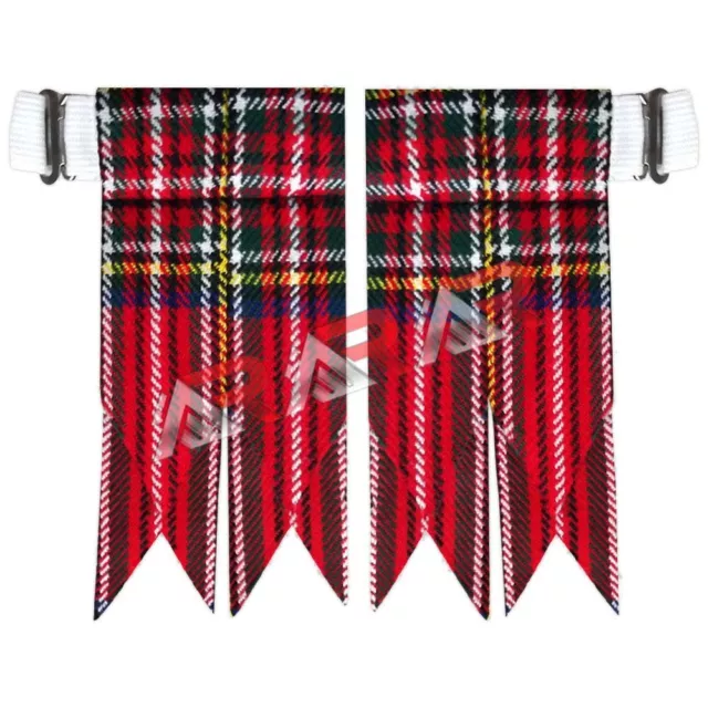 Kilt Flashes Scottish color Royal Stewart Tartan with Heavy Buckle AAR