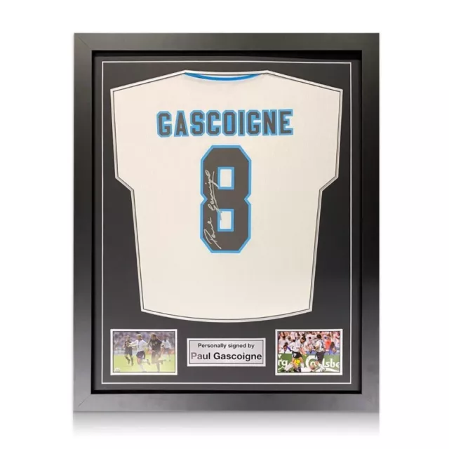 Paul Gascoigne Hand Signed And Framed England Football Shirt With COA £140