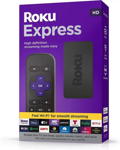 Roku Express HD Streaming Media Player (Black)  NEW!