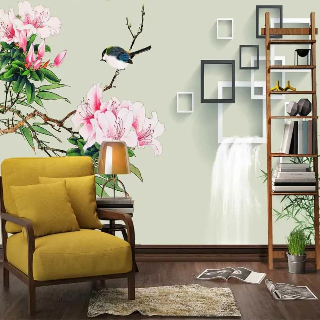 Magpie Peony Tree 3D Full Wall Mural Photo Wallpaper Printing Home Kids Decor