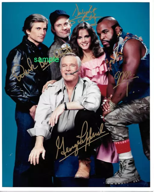 The A-Team Tv Show Cast Reprint 8X10 Autographed Signed Photo Mr T Man Cave Gift