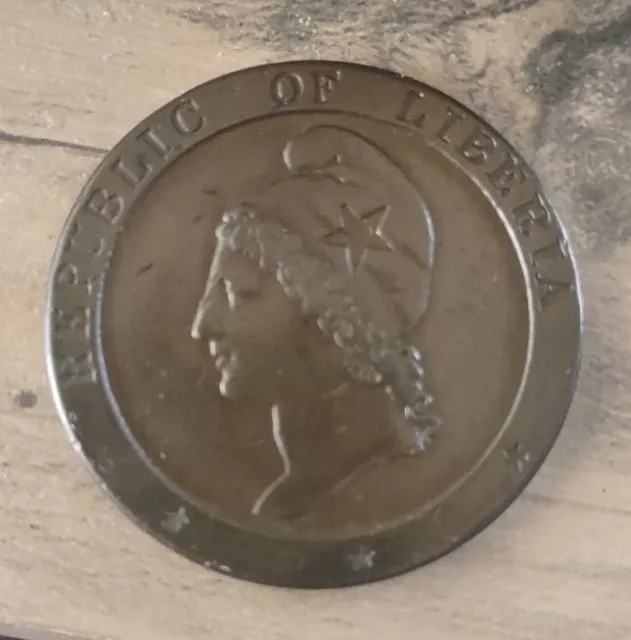 1862 Liberia 2 Cents Coin (U13)