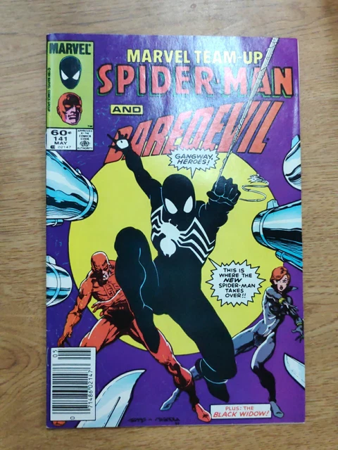 Marvel Team-Up 141 1972 1st black costume Newsstand Adams/Mignola cover 1984