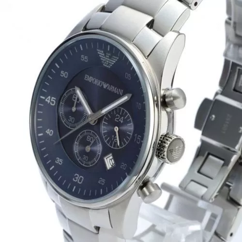 NUOVISSIMO Orologio da uomo Emporio Armani Acciaio Inox Quadrante Blu AR5860 2