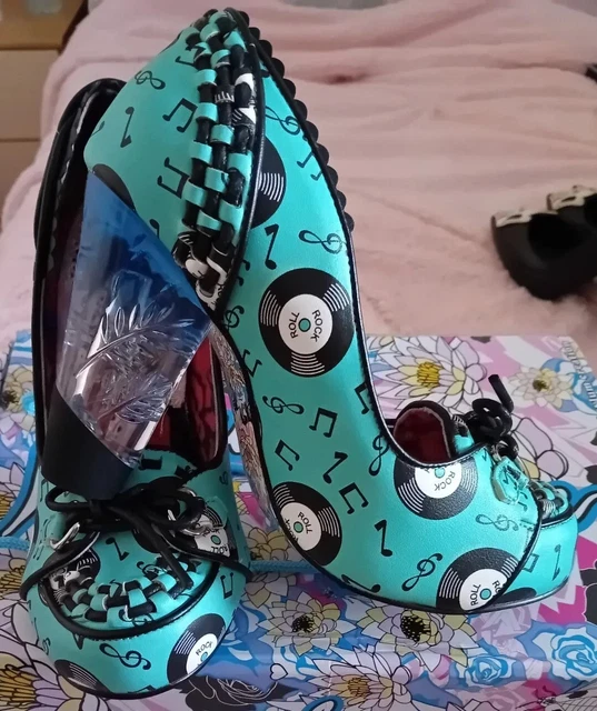 IRREGULAR CHOICE ROCKO Mint Green Shoes Size 4 BNIB £34.99 PicClick UK
