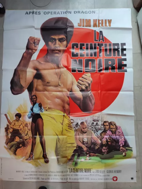 Grande Affiche Originale La Ceinture Noire.1973.Jim Kelly.120X160Cm.tbe