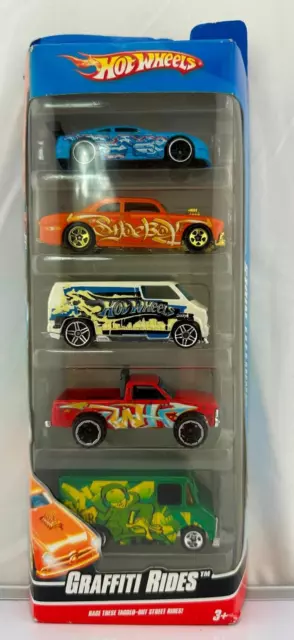 2009 Hot Wheels 5-Pack Graffiti Rides N4071. Path Beater, Shoe Box, Combat Medic