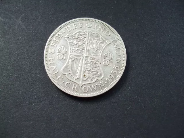 G.B 1935 George V Silver Half-Crown Coin