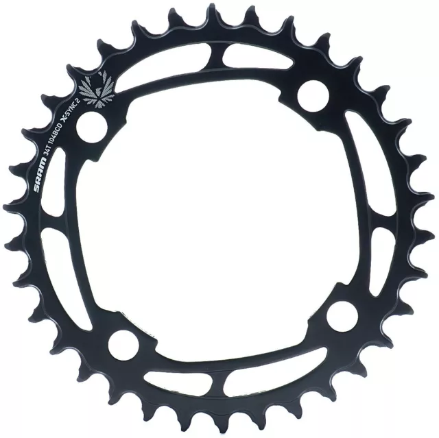 Sram X-SYNC 2 Eagle 34T Chainring 104mm BCD Steel, Black