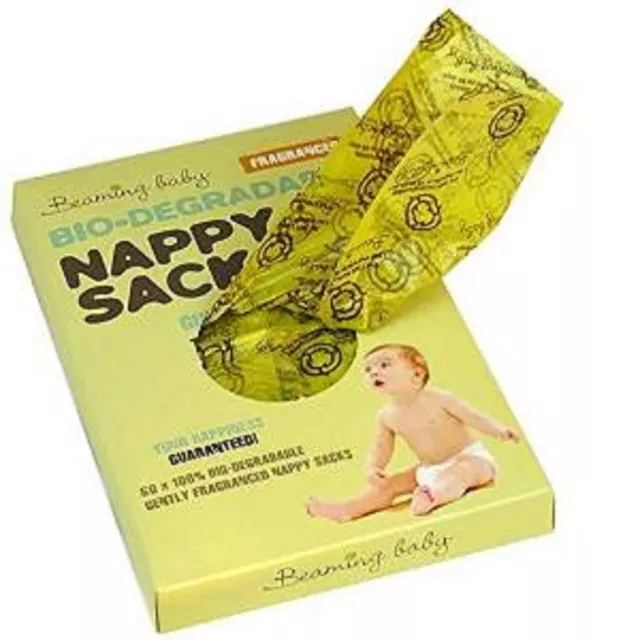 Beaming Baby Bio-degradable Nappy Sacks  Fragranced 60 Nappy Sacks